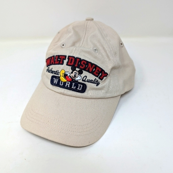 Authentic Walt Disney embroidered natural color adjustable basketball cap. - Picture 1 of 8